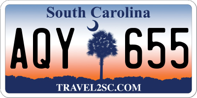 SC license plate AQY655