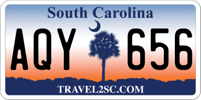 SC license plate AQY656