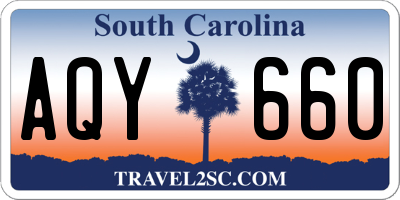 SC license plate AQY660