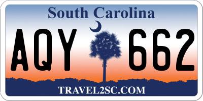 SC license plate AQY662