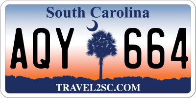 SC license plate AQY664