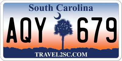 SC license plate AQY679
