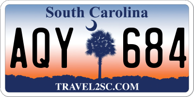 SC license plate AQY684
