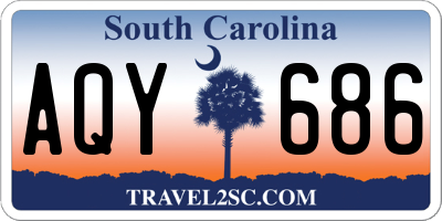 SC license plate AQY686