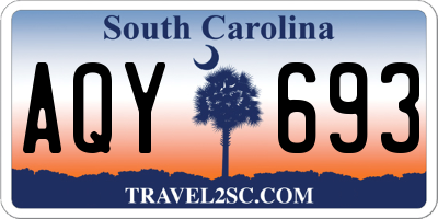 SC license plate AQY693