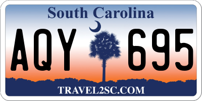 SC license plate AQY695