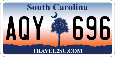 SC license plate AQY696