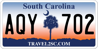 SC license plate AQY702