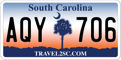 SC license plate AQY706