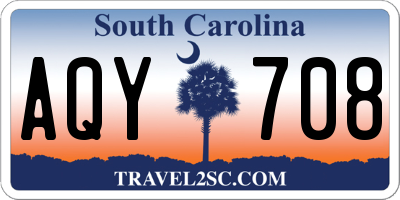 SC license plate AQY708