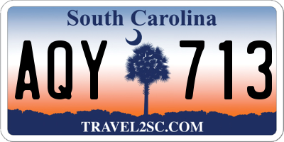 SC license plate AQY713