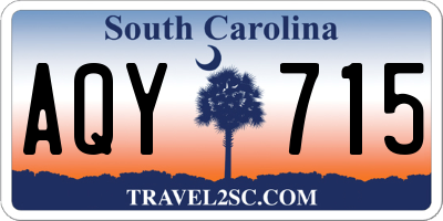 SC license plate AQY715