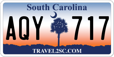 SC license plate AQY717