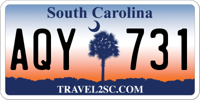 SC license plate AQY731