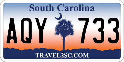 SC license plate AQY733
