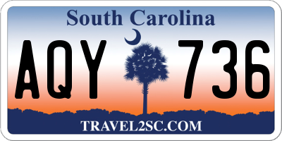 SC license plate AQY736