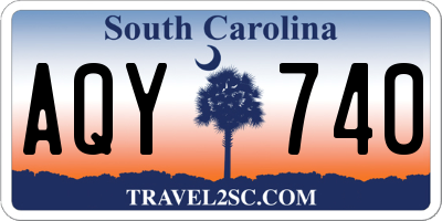 SC license plate AQY740