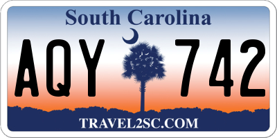 SC license plate AQY742