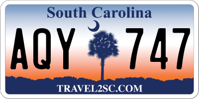 SC license plate AQY747