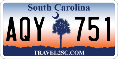 SC license plate AQY751
