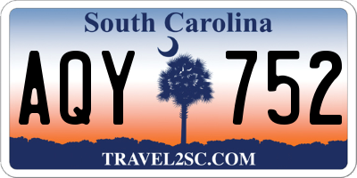 SC license plate AQY752