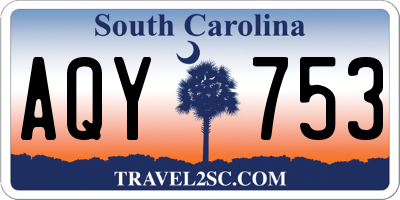 SC license plate AQY753