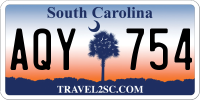 SC license plate AQY754
