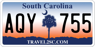 SC license plate AQY755