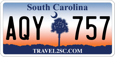 SC license plate AQY757