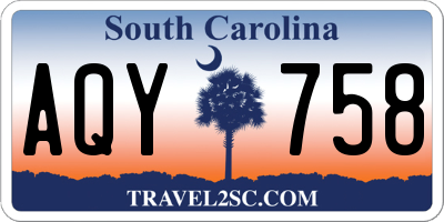 SC license plate AQY758