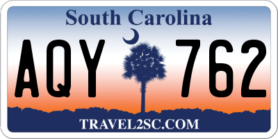 SC license plate AQY762