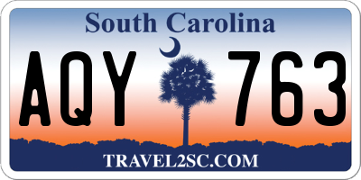 SC license plate AQY763