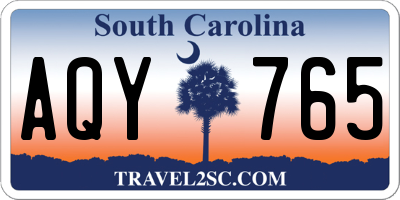 SC license plate AQY765