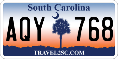 SC license plate AQY768