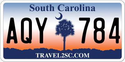 SC license plate AQY784