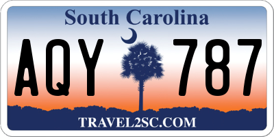 SC license plate AQY787