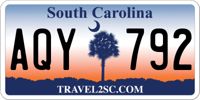 SC license plate AQY792