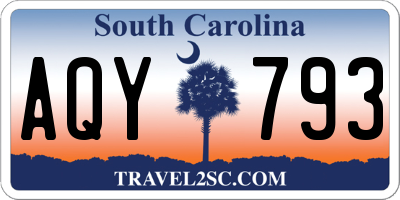 SC license plate AQY793