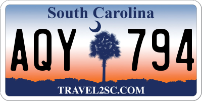 SC license plate AQY794