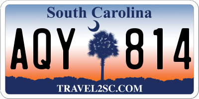 SC license plate AQY814