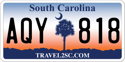 SC license plate AQY818