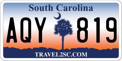 SC license plate AQY819