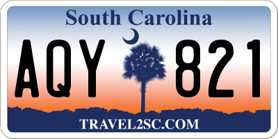 SC license plate AQY821