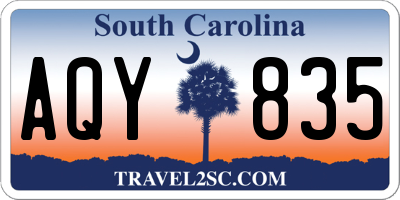 SC license plate AQY835