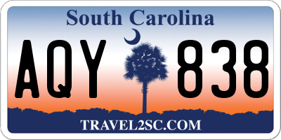 SC license plate AQY838