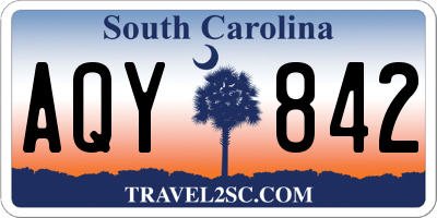 SC license plate AQY842