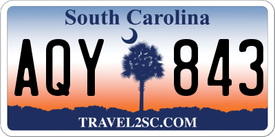 SC license plate AQY843