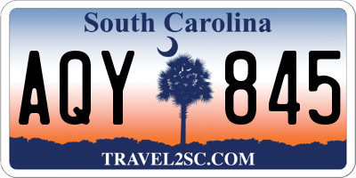 SC license plate AQY845