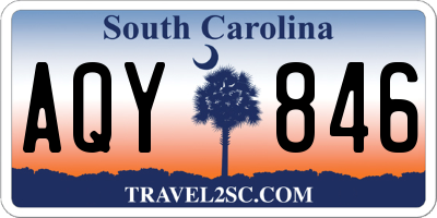 SC license plate AQY846