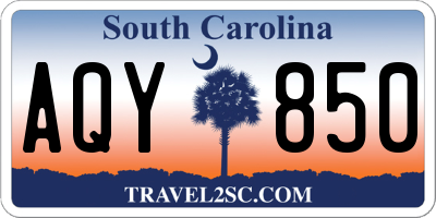 SC license plate AQY850